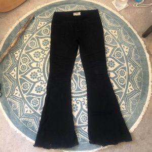 Free people black flare pants